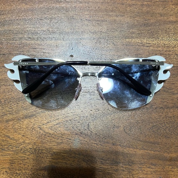 Prada Black White Silver Metal Su… - Picture 7 of 11